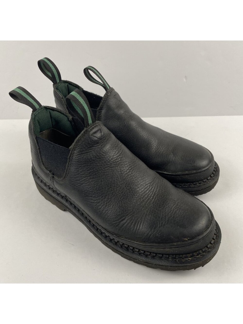 Georgia Boot Giant Romeo Mens 8 M Black Leather Work Shoe Soft Toe